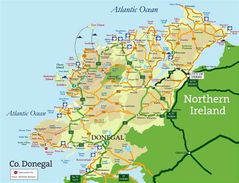 donegal ireland map of ireland